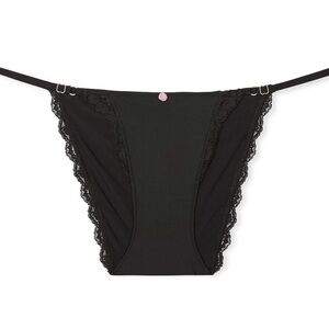 2 for $25 — Victoria’s Secret Lace-Trim Adjustable String Bikini Panty- L- NWT